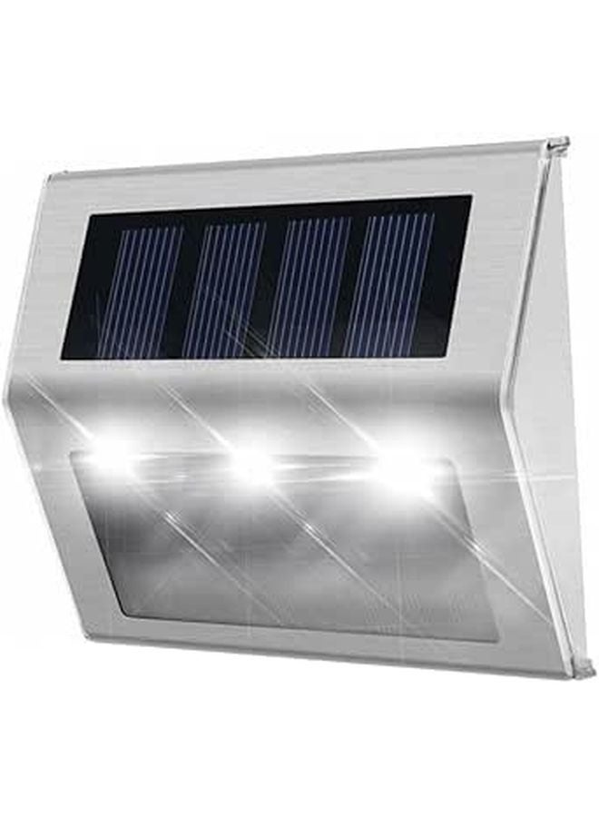 4 Pack Solar Wall Lights Stainless Steel Waterproof Outdoor Led For Garden Driveway - Image 1