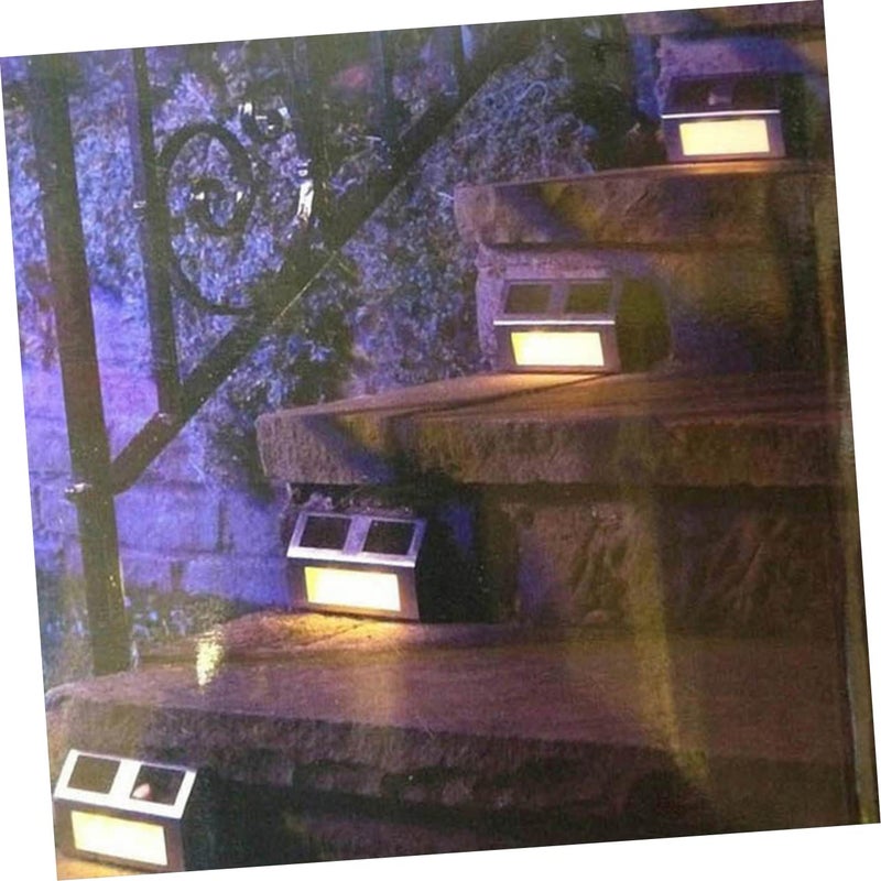 4 Pack Solar Wall Lights Stainless Steel Waterproof Outdoor Led For Garden Driveway - Image 5