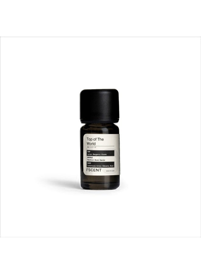 ISCENT | Top Of The World Oil Refill for Ensō Mini Diffuser (Home & Car) – 10ml Warm, Luxurious Scent with Labdanum, Rose, Patchouli, Saffron, Oud, Sandalwood & Cedar | A Bold, Comforting Aroma Anywhere You Go - Image 1