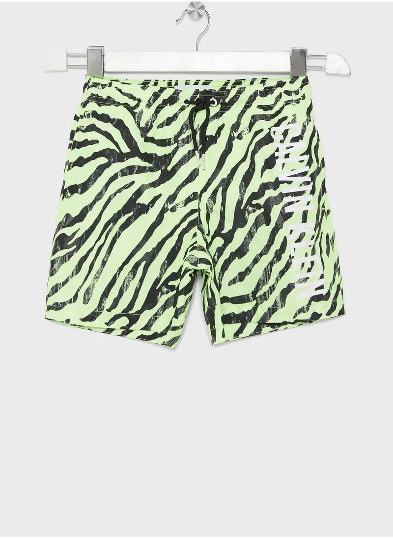 CALVIN KLEIN Kids Printed Swim Shorts