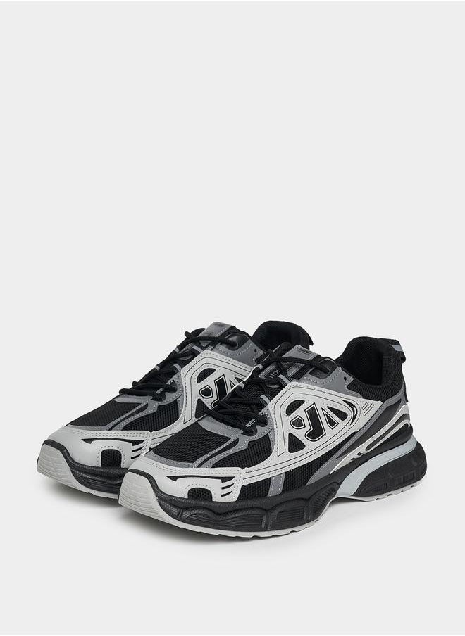 Styli Graphic Pattern Retro Chunky Sole Sneakers  - Image 2