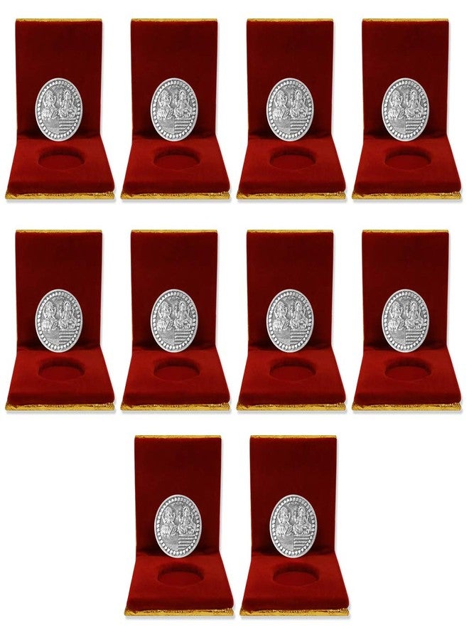 NINE10 German Silver-Plated Coins 10 Grams Silver Plated for Diwali for Men/Women/Staff/Customer/Clients/Corporate with Exclusive Velvet Gift Box (Pack of 10) - Image 1