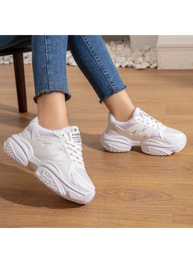 Fashion Sneaker For Women L-9000-WHITE