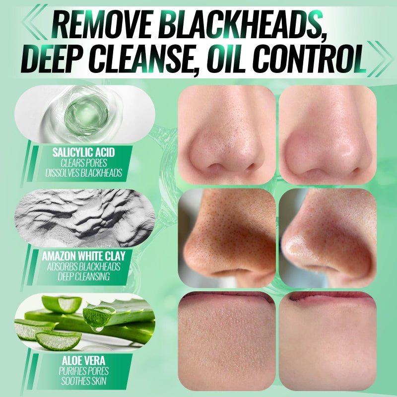 SYABO 2.0 Nose Pore Strips, Blackhead Remover Mask with Salicylic Acid for Face, Upgraded Deep Cleansing Pore Peel Off Mask with 100 PCS Nose Black Heads Remover Strips (1.7 Ounce) - Image 4