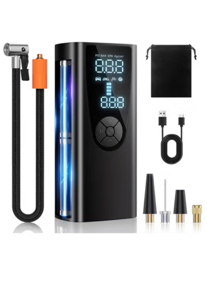 general Tire Inflator Portable Air Compressor,150PSI Portable Air Pump for Car Tires with 8000mAh Battery, Auto-Off Bike Pump with Digital Pressure Gauge & Emergency Light for Car - Image 1