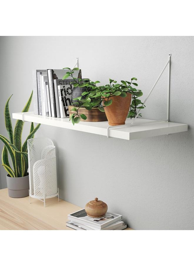 Zaboon - Wall Shelf, White/White, 80X30 Cm - Image 1