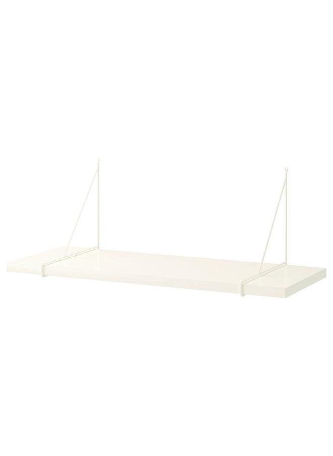 Zaboon - Wall Shelf, White/White, 80X30 Cm - Image 1