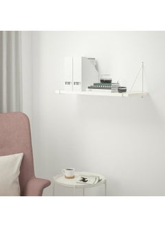 Zaboon Wall Shelf, White/White, 80X30 Cm  - Image 5