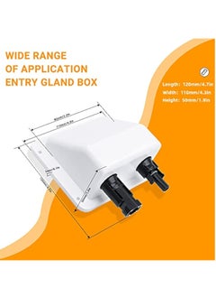 KASTWAVE Solar Weatherproof ABS Double Cable Entry Gland  for All Cable Types 6mm² to 12mm², Waterproof ABS Solar Entry housing for RVs, Boats, Yacht, Roofs  - Image 3