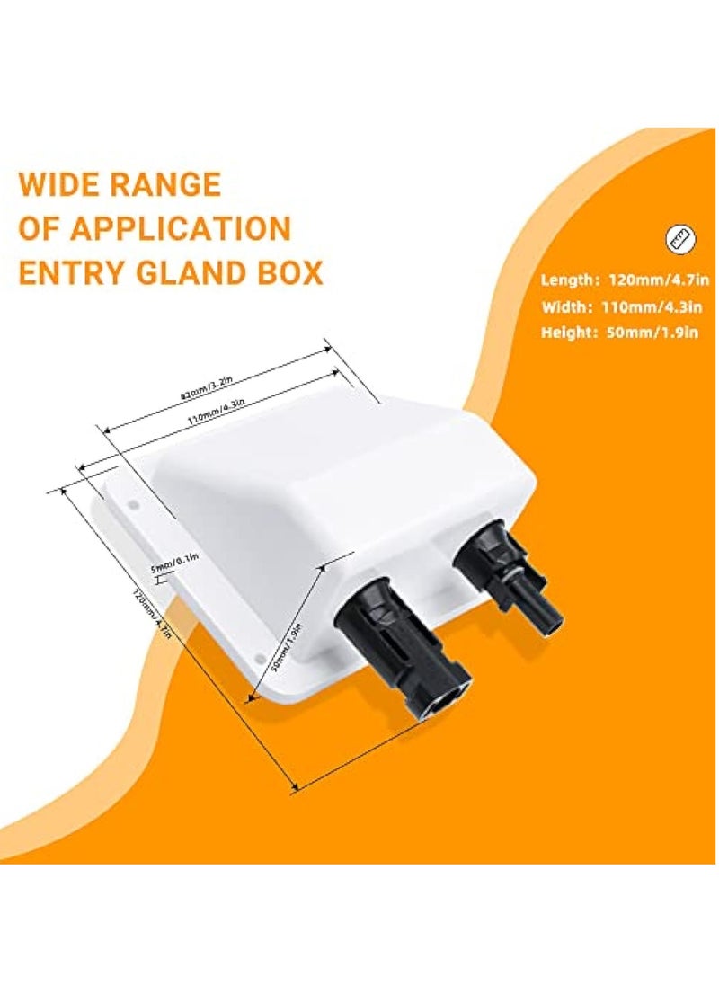 KASTWAVE Solar Weatherproof ABS Double Cable Entry Gland  for All Cable Types 6mm² to 12mm², Waterproof ABS Solar Entry housing for RVs, Boats, Yacht, Roofs  - Image 3