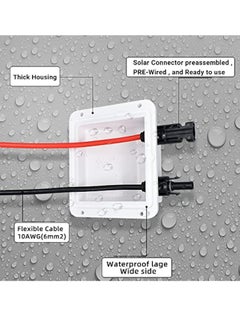 KASTWAVE Solar Weatherproof ABS Double Cable Entry Gland  for All Cable Types 6mm² to 12mm², Waterproof ABS Solar Entry housing for RVs, Boats, Yacht, Roofs  - Image 4