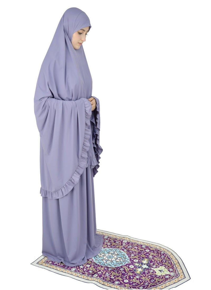 DAMAS COLLECTION - Two Piece Islamic prayer dress women the Long - Prayer Clothes for Women - Prayer Abaya For women - Jilbab 2 piece, Umrah essentials for women - Prayer set - Image 1