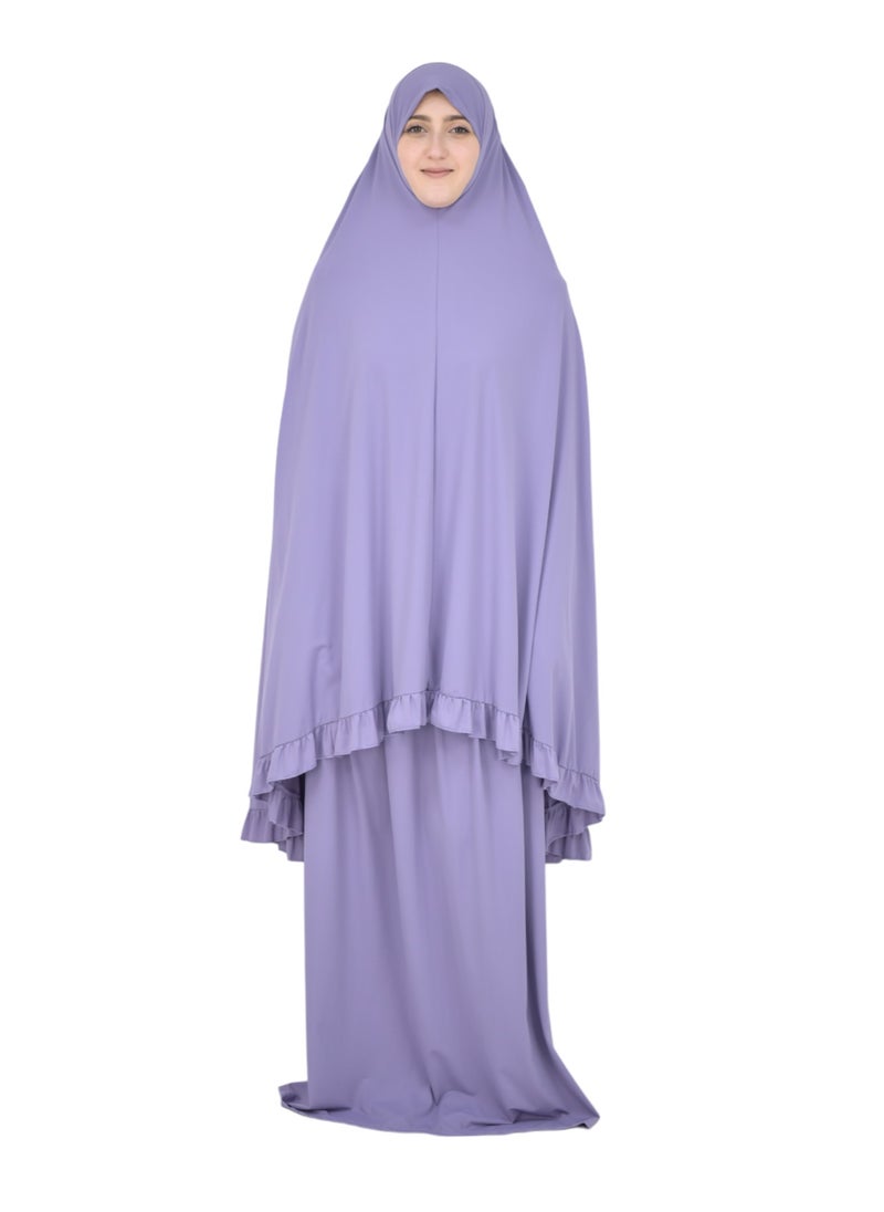 DAMAS COLLECTION - Two Piece Islamic prayer dress women the Long - Prayer Clothes for Women - Prayer Abaya For women - Jilbab 2 piece, Umrah essentials for women - Prayer set - Image 1