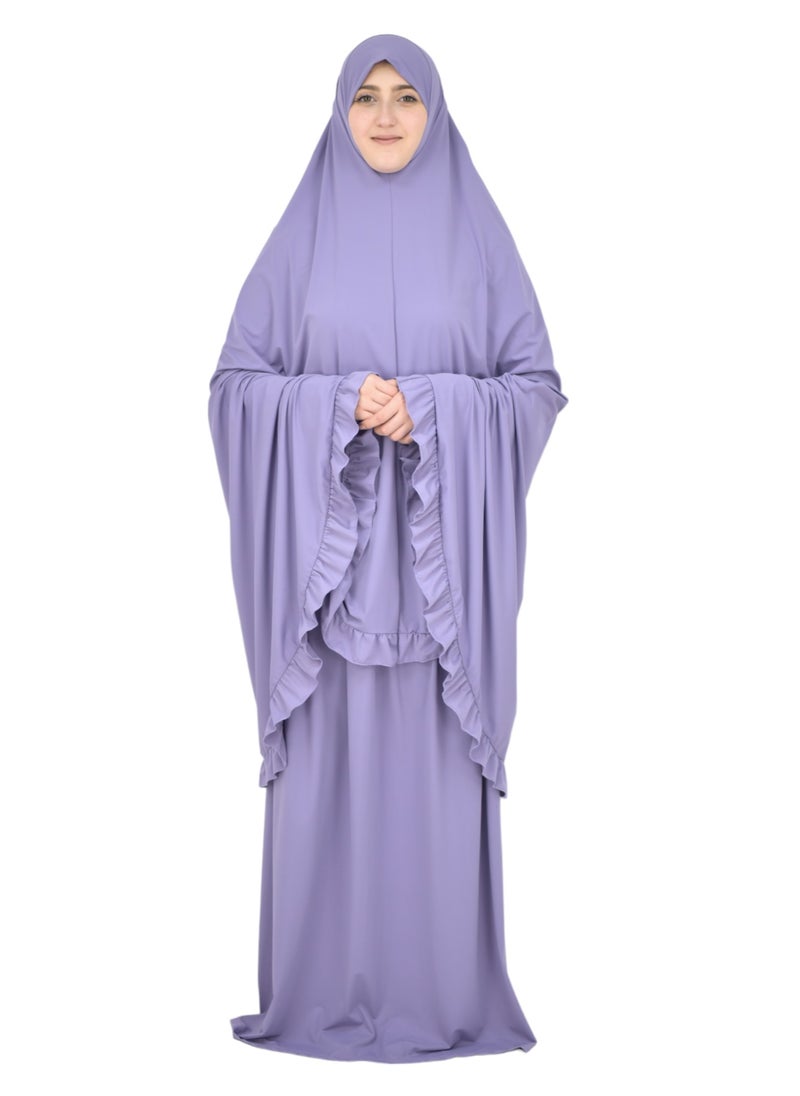 DAMAS COLLECTION - Two Piece Islamic prayer dress women the Long - Prayer Clothes for Women - Prayer Abaya For women - Jilbab 2 piece, Umrah essentials for women - Prayer set - Image 1
