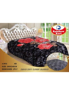 Luxury Double-Sided Winter Blanket - Soft, Silky, and Luxuriously Textured Double-Layer Bed Blanket - 4 kg - 200 x 240 cm - Heavy Blanket, Textured Blanket, Thick Double-Layer Winter Blanket - Ideal for Sleeping and Winter Furnishings