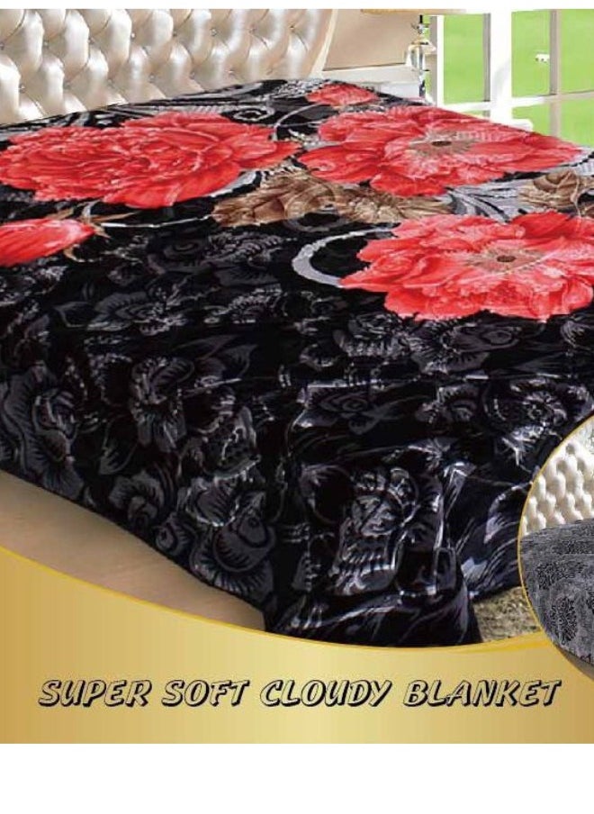 Rainbow Luxury Double-Sided Winter Blanket - Soft, Silky, and Luxuriously Textured Double-Layer Bed Blanket - 4 kg - 200 x 240 cm - Heavy Blanket, Textured Blanket, Thick Double-Layer Winter Blanket - Ideal for Sleeping and Winter Furnishings  - Image 3