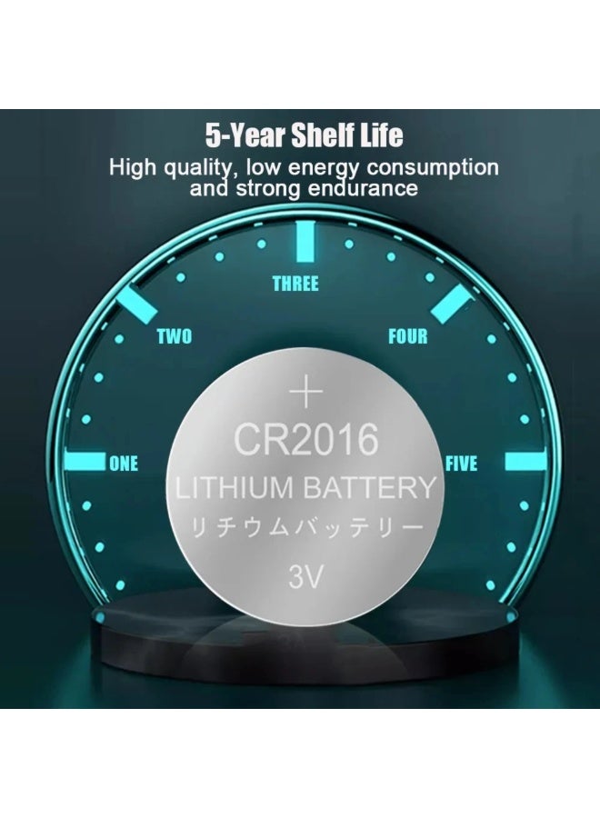 CR2016 3V Lithium Coin Battery (5-Pack) - Ultra-Thin Replacement for Watches, Calculators & Car Key Fobs (Dual Stack) - Long Lasting DL2016/ECR2016 - Image 5