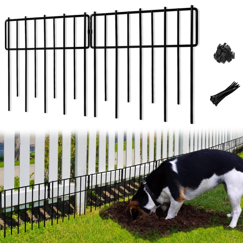 Blingluck Animal Barrier Fence, 10 Pcs Upgrade 1.26 in Gap Decorative Fences No Dig Fence for Rabbits and Dog Ground Defense, Rustproof Metal Wire Garden Fence Border for Garden & Patio Landscaping - Image 1