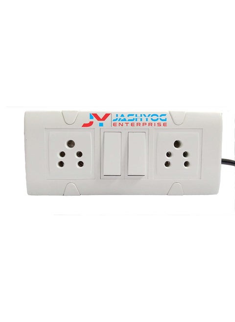 Jashyog Electric Extension Board 5A 5A with Two Switch and Heavy Duty Wire 10 Meter
