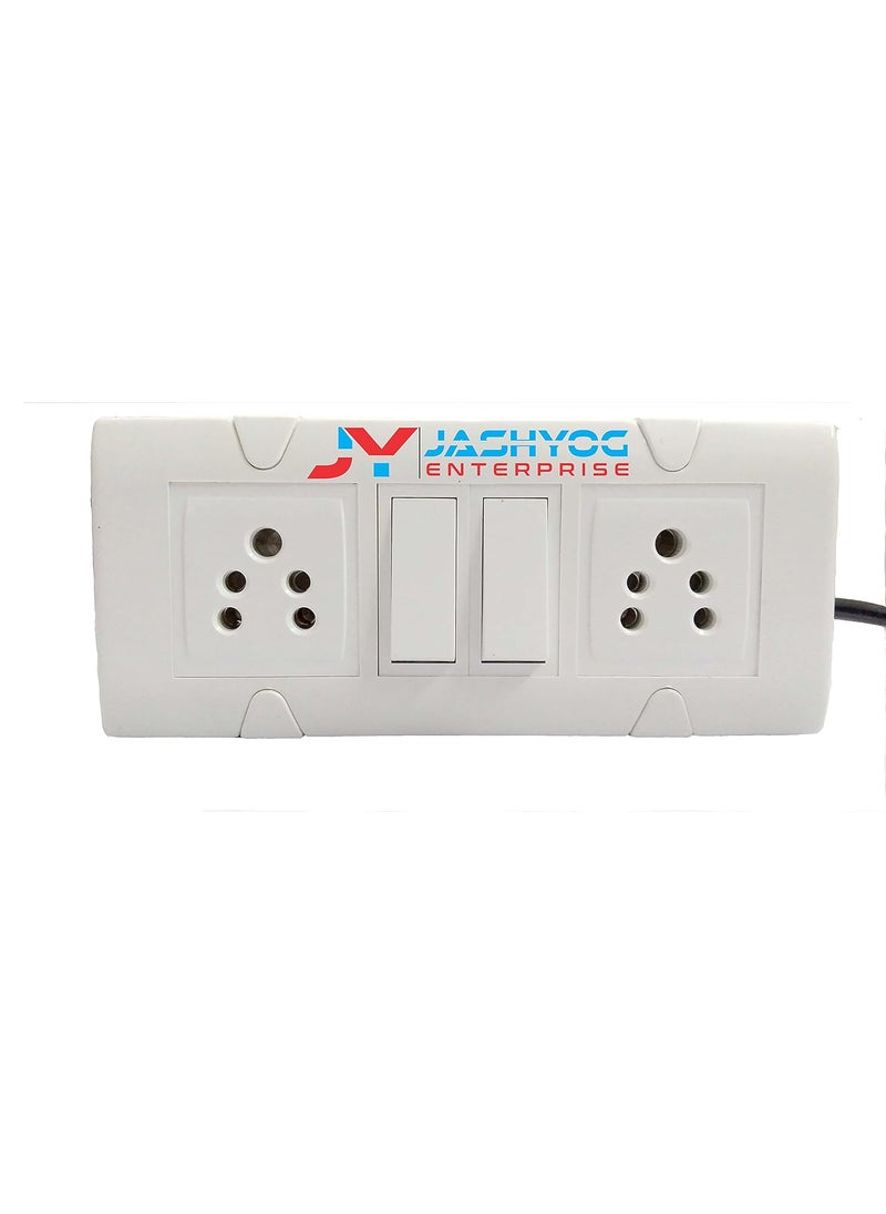 Jashyog Jashyog Electric Extension Board 5A 5A with Two Switch and Heavy Duty Wire 10 Meter  - Image 1