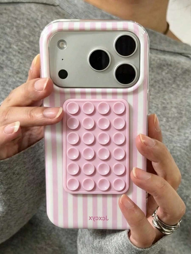 Simple Color-Block Phone Case with Suction Cup Compatible with iPhone 17 Pro Max, 17 Pro, 16, 14, 13, 15 Pro Max, 14, 15, 16 Plus, 13, 16, and 17