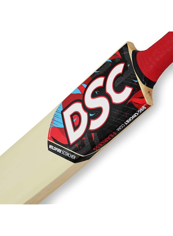 DSC Wildfire Scorcher Cricket Bat For Men And Boys (Beige Size Short Handle) Material: Kashmir Willow Lightweight Free Cover Ready To Play For Intermediate Player Ideal For Tennis Ball - Image 3