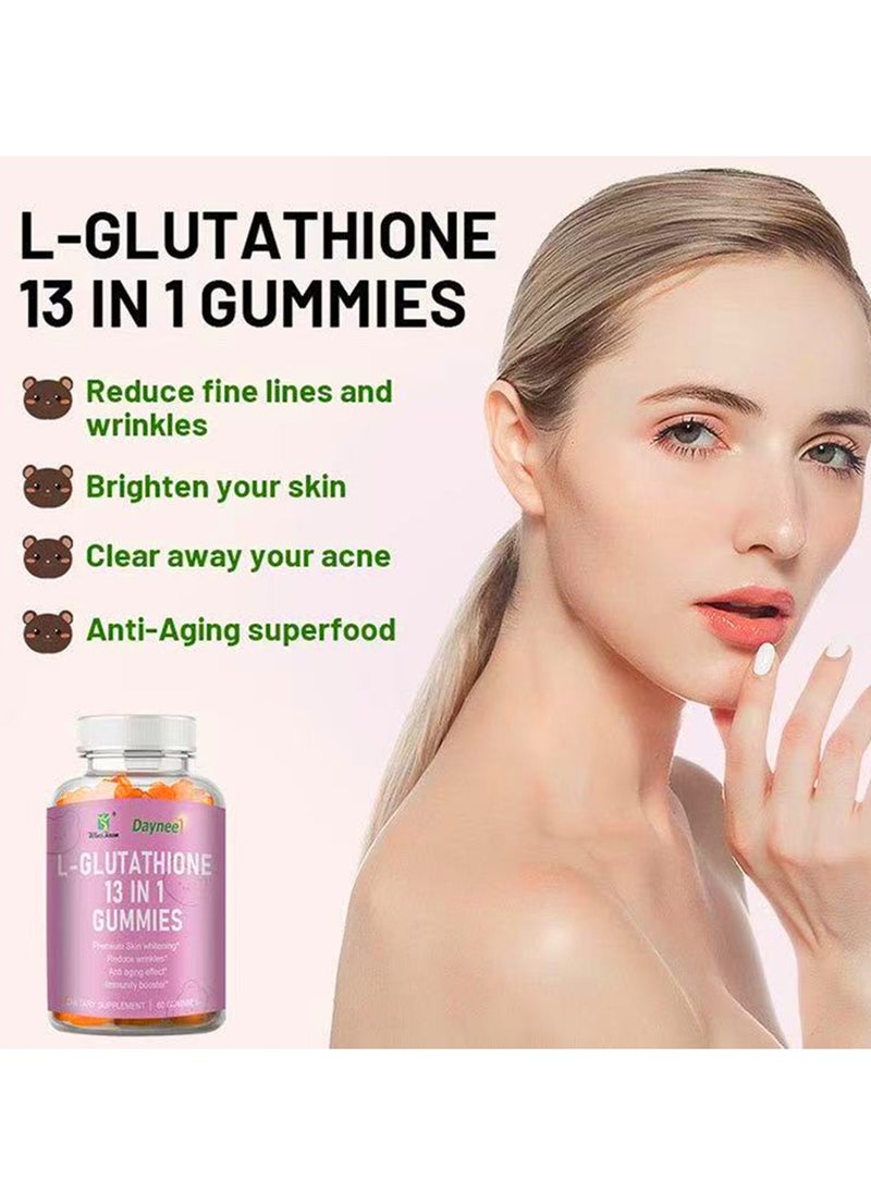 Wins Town - Glutathione Collagen Glow Gummies Glutathione Collagen Gummies for Women Glow Beauty Collagen Gummies for Dark Spot Organic Collagen Gummies for Skin Care Anti-Aging - Image 1