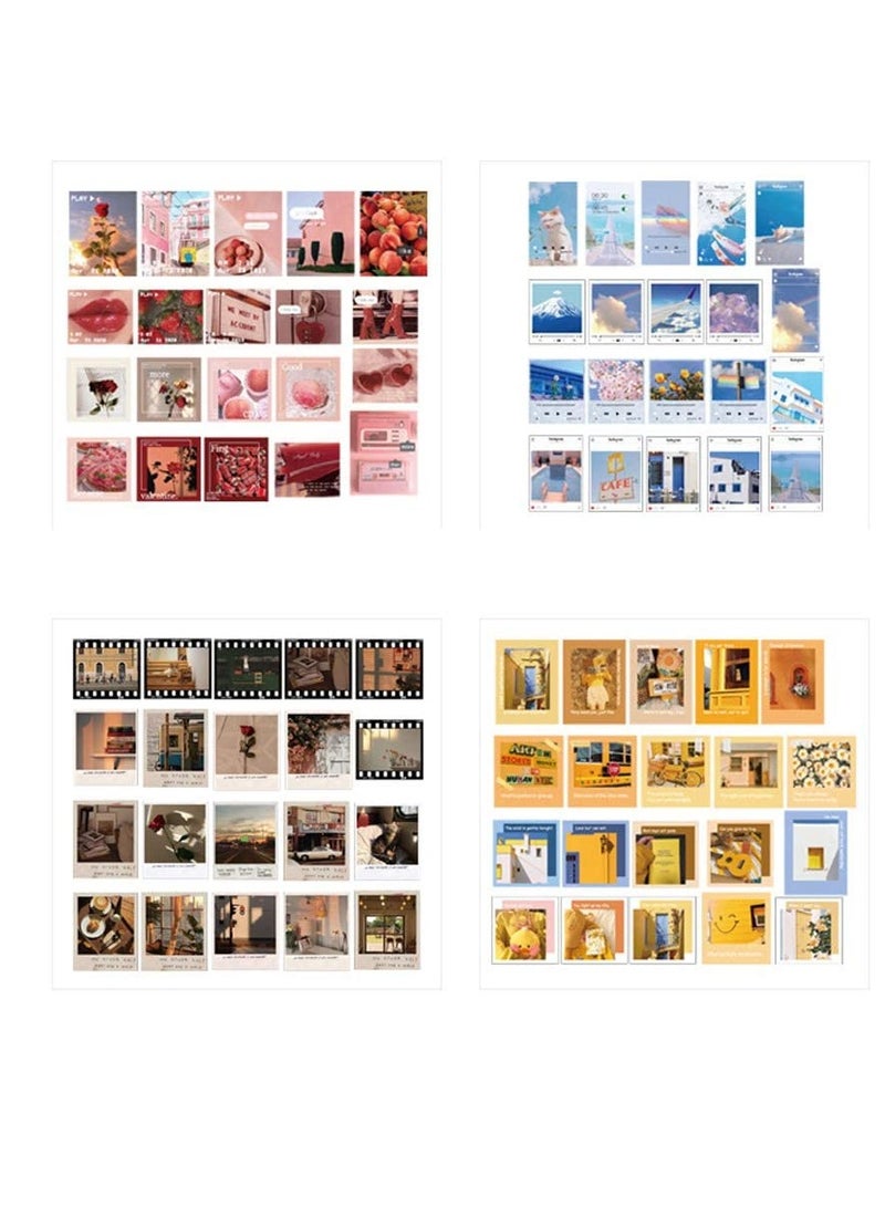 160-Piece Scrapbooking Sticker Set - Self-Adhesive Film Pictures of Street Buildings and Blue Skies for Diary Journaling, Stationery, Planner, Notebook, Card DIY Arts and Crafts.  - Image 3