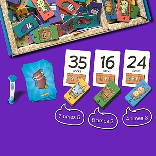 Logic Roots Monster Sock Factory Multiplication and Division Game - Fun Math Board Game for 6-10 Year Olds, Easy to Play STEM Toy for Kids at Home, Learning Gift for Girls & Boys, Grade 1 and Up - Image 5