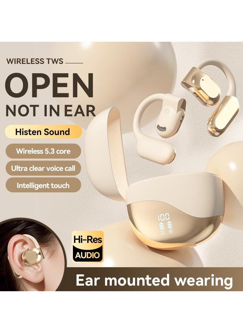 SYOSI - Wireless Earbuds Bluetooth Headphones, Bluetooth 5.4 Earphones, Playback Ear Buds Waterproof Wireless Charging Case and Dual Power Display, Over-Ear Stereo Bass Earphones - Image 1
