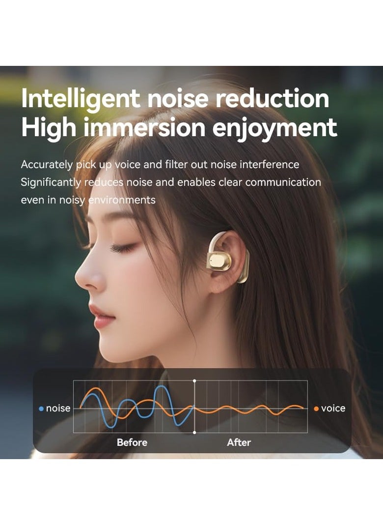 SYOSI - Wireless Earbuds Bluetooth Headphones, Bluetooth 5.4 Earphones, Playback Ear Buds Waterproof Wireless Charging Case and Dual Power Display, Over-Ear Stereo Bass Earphones - Image 1