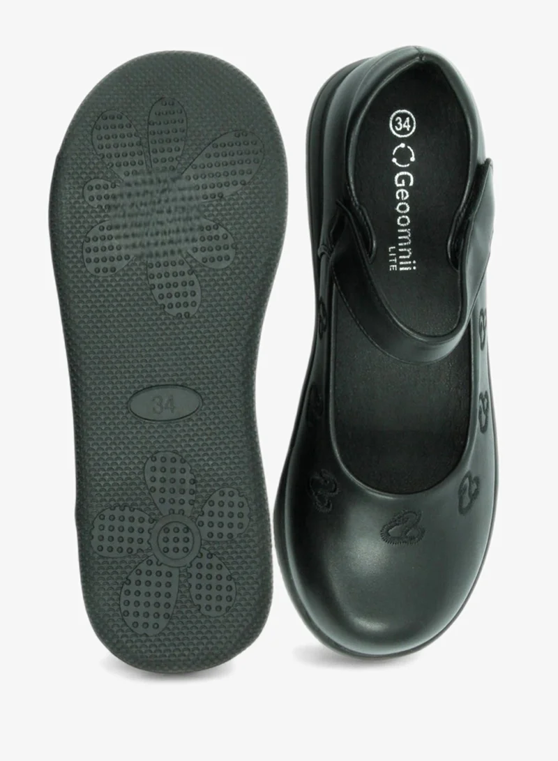 Geoomnii Black Girls School Shoes – Comfortable Black Formal Uniform Footwear for Daily Wear | Non-Slip Sole, Durable Stitching, Cushioned Insole | Back to School Essentials for Women | Best Price UAE