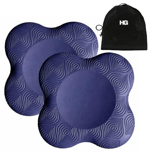 HOMEGALLEY Yoga Knee Pad for Exercise Elbow Cushion Pad Premium EVA Material for Yoga, Meditation, Pilates, Exercise & Workout Knee Cushion For Yoga Extra Cushion- Set of 2, 20 Cm, Navy Blue - Image 1