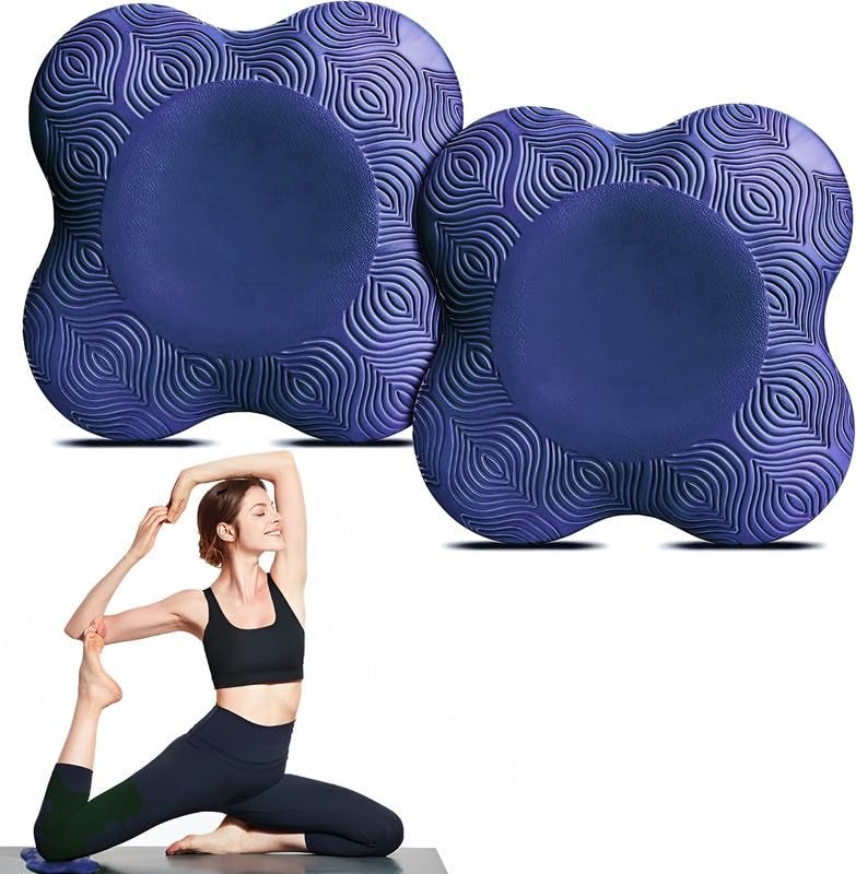 HOMEGALLEY Yoga Knee Pad for Exercise Elbow Cushion Pad Premium EVA Material for Yoga, Meditation, Pilates, Exercise & Workout Knee Cushion For Yoga Extra Cushion- Set of 2, 20 Cm, Navy Blue - Image 2
