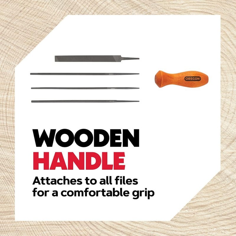 Oregon Universal Chainsaw Field 7pc Sharpening Kit - Includes 5/32", 3/16", and 7/32" Round Files, 6" Flat File, Handle, Filing Guide, and Travel Pouch (617067) - Image 3