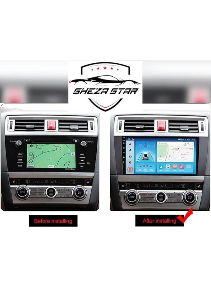 SHEZA STAR Android Car Stereo for Subaru Outback Legacy 2015-2018 2GB RAM 32GB ROM Support Carplay, M-Link Wi-Fi BT, Radio GPS, 9 Inch IPS Touch Screen with AHD Camera Included - Image 2