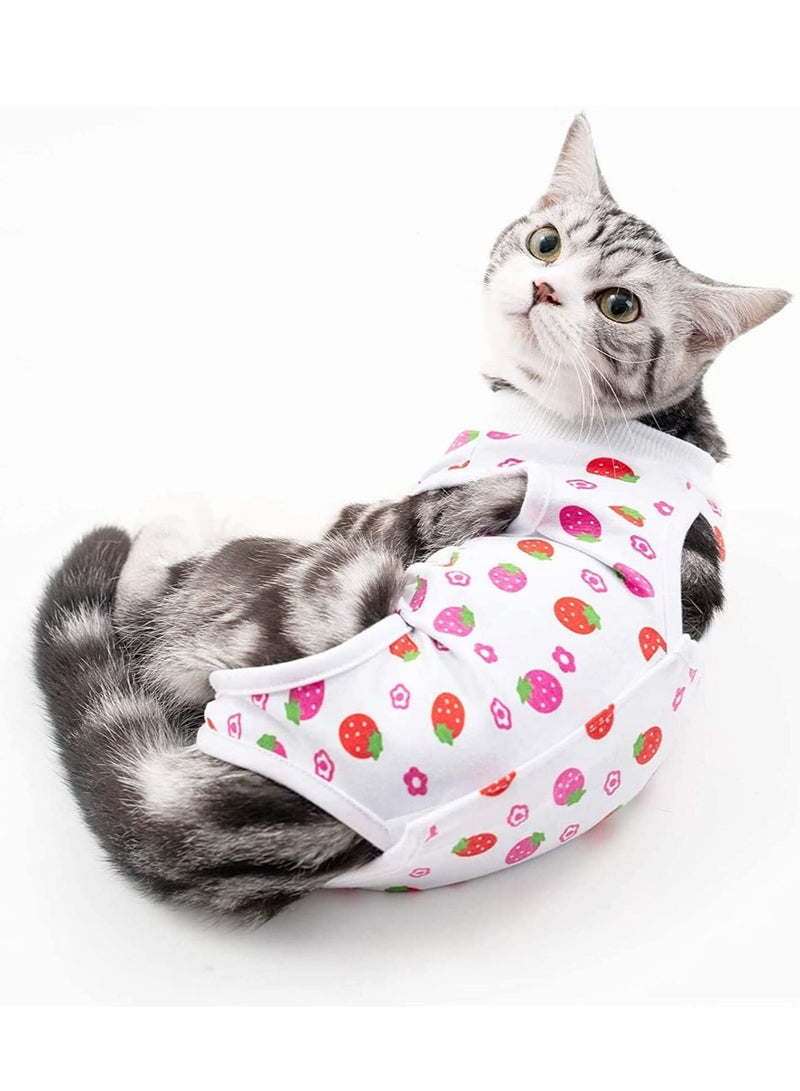 SYOSI Cat Recovery Suit for Abdominal Wounds or Skin Diseases After Surgery Wear Anti Licking Wounds Breathable E-Collar Alternative for Cats and Dogs Recommended by Vets - Image 1
