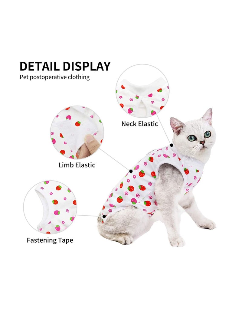 SYOSI Cat Recovery Suit for Abdominal Wounds or Skin Diseases After Surgery Wear Anti Licking Wounds Breathable E-Collar Alternative for Cats and Dogs Recommended by Vets - Image 2