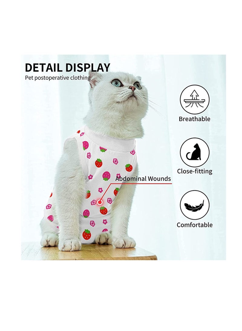 SYOSI Cat Recovery Suit for Abdominal Wounds or Skin Diseases After Surgery Wear Anti Licking Wounds Breathable E-Collar Alternative for Cats and Dogs Recommended by Vets - Image 3