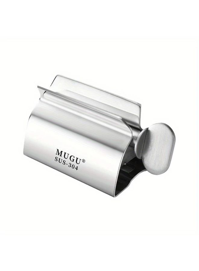 Stainless Steel Toothpaste Squeezer And Holder Manual Dispenser Portable Travel 1pc - Image 1