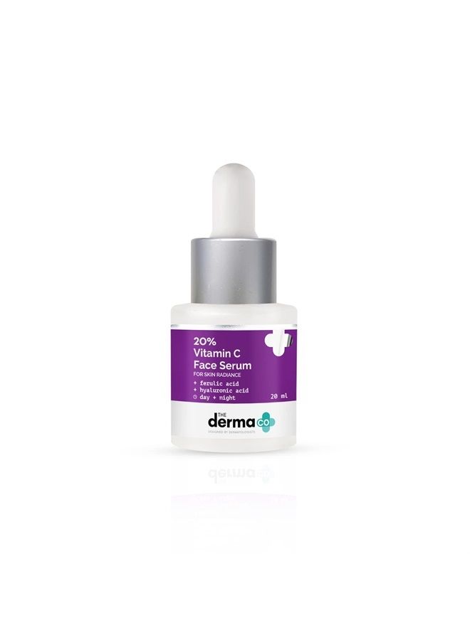 THE derma Co سيروم فيتامين سي للوجه بنسبة 20% للرجال والنساء لإشراق البشرة - 20 مل (ديرماكو) - Image 2