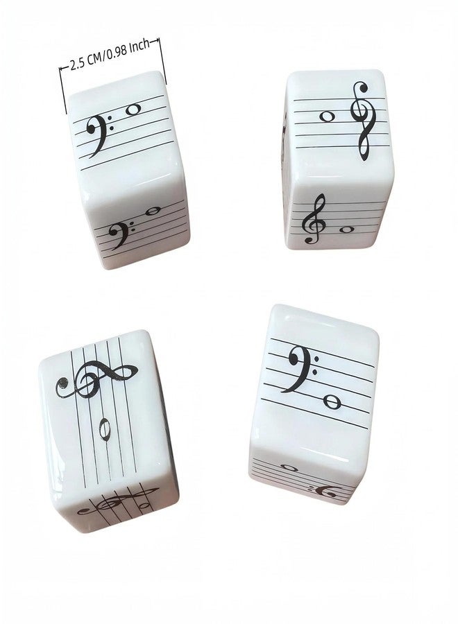 JYCSTE 4Pcs Fun Five-Line Staff Music Note Dice, Large 25mm Music Theory Dice, Includes Two High-Pitched Symbols and Two Low-Pitched Symbols for Theory Learning - Image 5