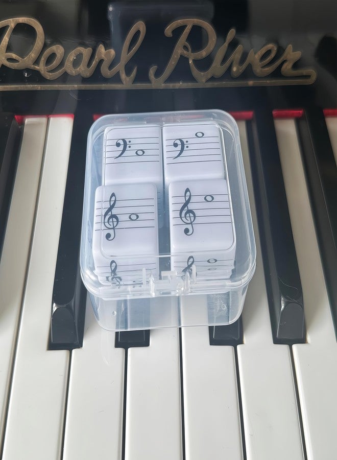 JYCSTE 4Pcs Fun Five-Line Staff Music Note Dice, Large 25mm Music Theory Dice, Includes Two High-Pitched Symbols and Two Low-Pitched Symbols for Theory Learning - Image 4