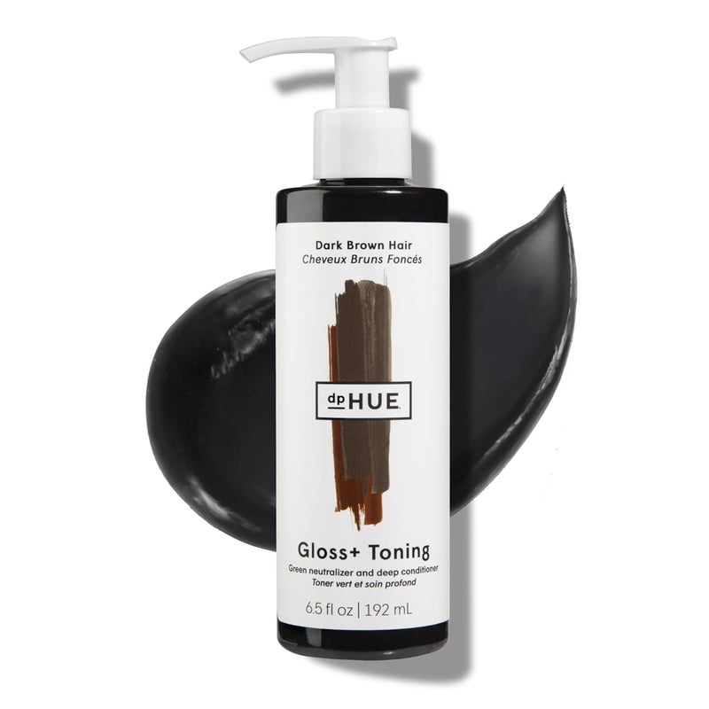 dpHUE Gloss Toning Green  Deep Condition  Neutralize Brass  For Dark Hair Red Warmth Dark Brown  AntiBrass Treatment Hair Conditioner  Vegan Leaping Bunny  65 oz