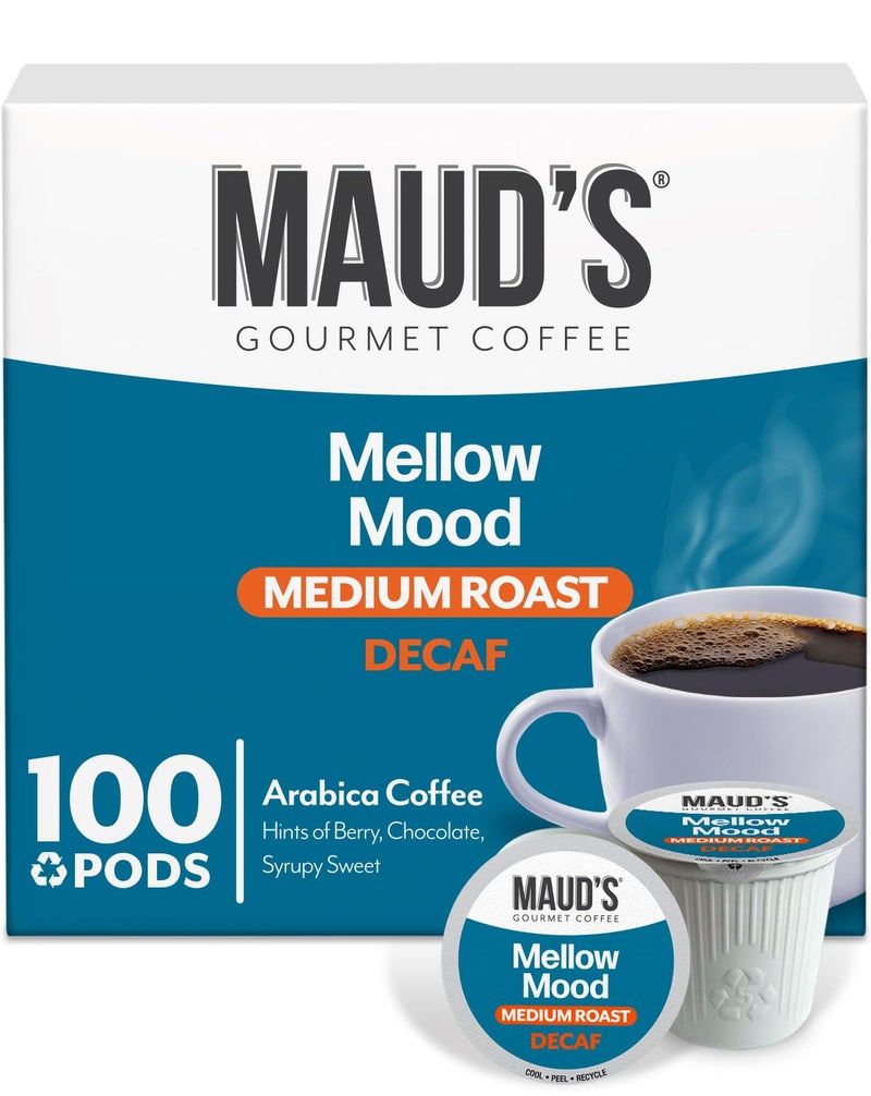 MAUD'S Mauds Decaf Medium Roast Coffee Pods 100 ct Decaffeinated Single Serve Pods  100 Arabica Coffee Compatible with Keurig K Cups Maker - Image 3