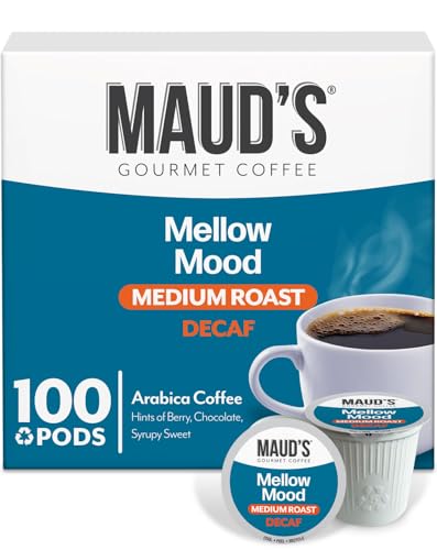MAUD'S Mauds Decaf Medium Roast Coffee Pods 100 ct Decaffeinated Single Serve Pods  100 Arabica Coffee Compatible with Keurig K Cups Maker - Image 1