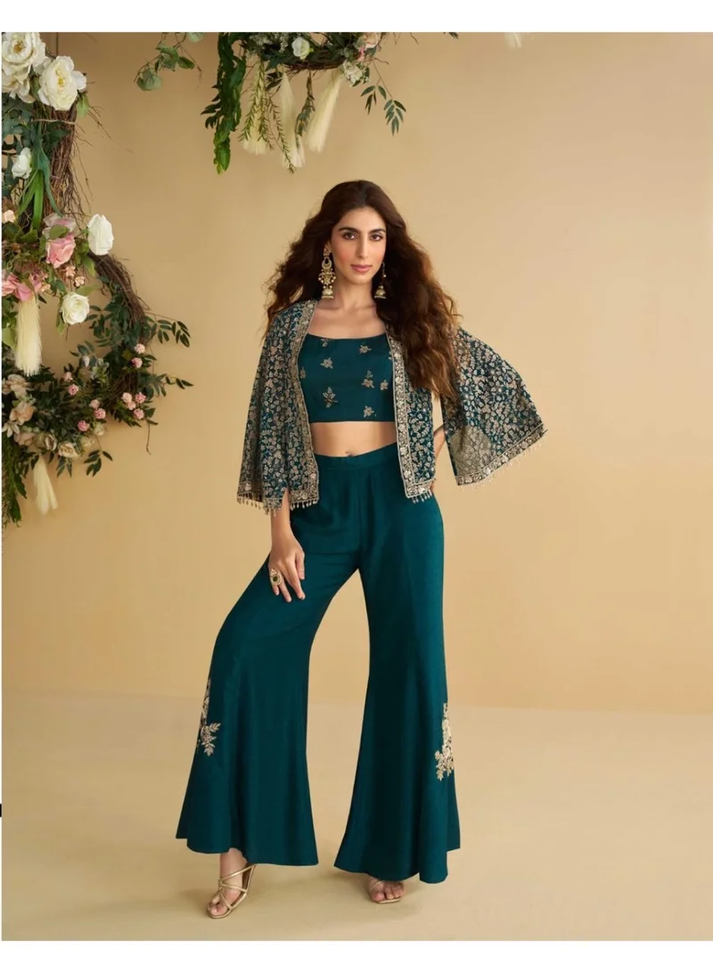 أميا Silk Embroidered Indo Western Collection Short Shrug