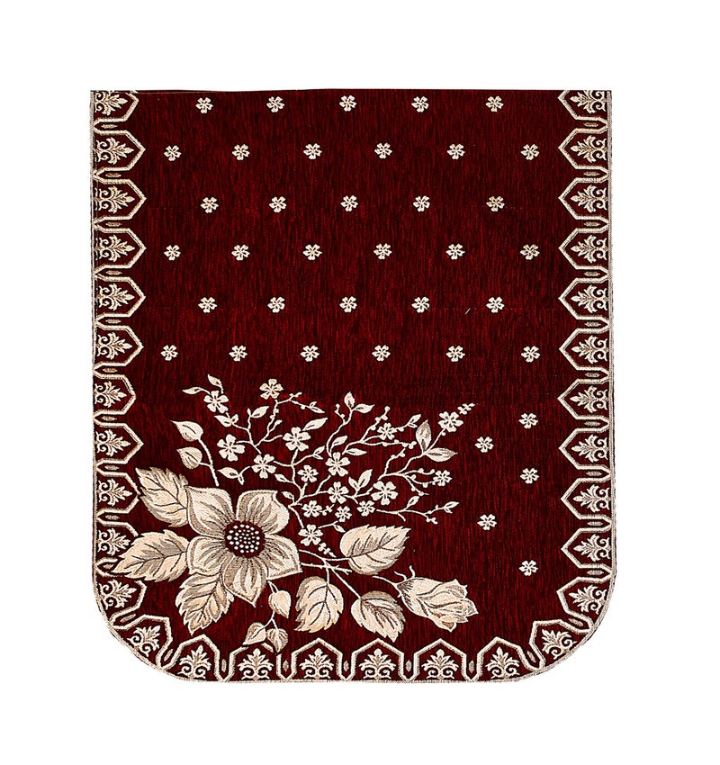 Dazzling DECOR Velvet L Shape Sofa Covers Set with 5 Cushion Covers - Premium 7 Seater Sofa Slip Protector Covers for Living Room Decor - Heavy Fabric Slip Protector for Long Couch, Maroon_1383 - Image 4