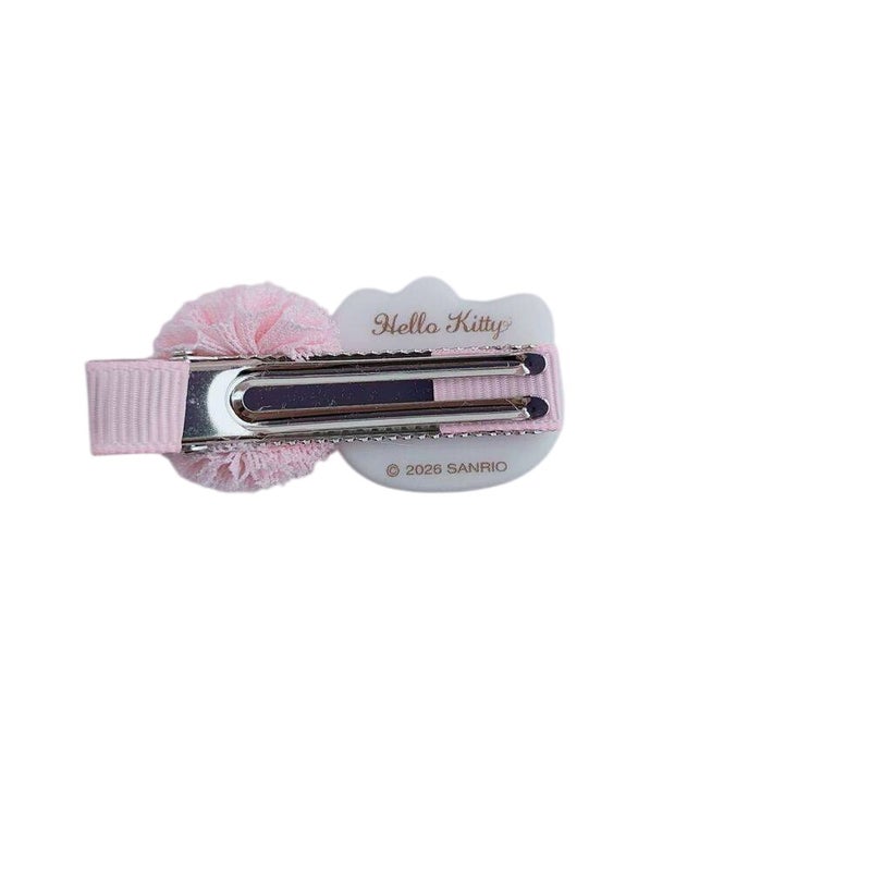 Hello Kitty Sanrio Hello Kitty and Friends Hello Kitty Pom-Pom Hair Clips Set (2 Pieces, Pink) - Image 4