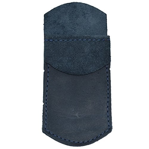 Hide & Drink, Pocket Protector, Pencil Pouch, Pen Holder for Shirt Pockets, Lab Coats, Backpacks, Office & Work Essentials, Full Grain Leather, Handmade, Slate Blue - Image 2